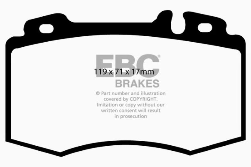 EBC 02-04 Mercedes-Benz C32 AMG (W203) 3.2 Supercharged Yellowstuff Front Brake Pads Main image