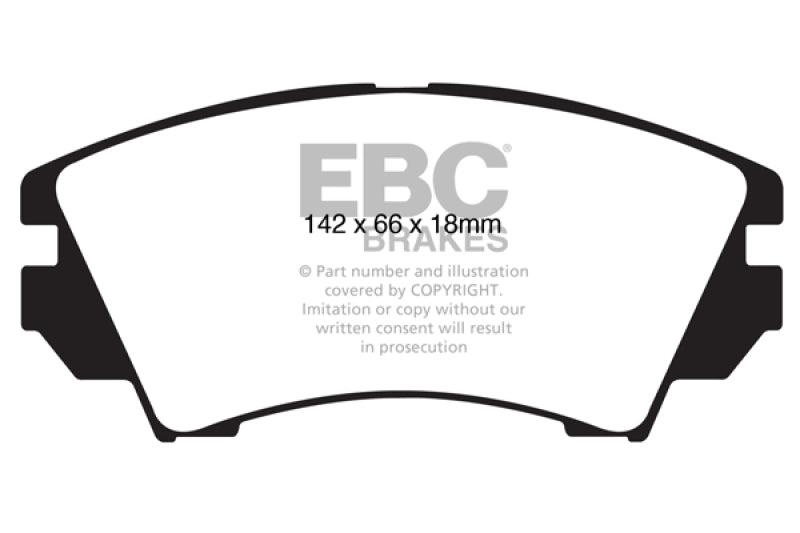 EBC 10+ Buick Allure (Canada) 3.0 Greenstuff Front Brake Pads Main image