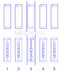 King Engine Bearings GM LS1/2/4/6 (Housing Bore +.010) (Size STD) Main Bearing Set
