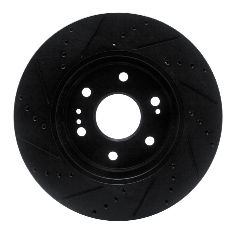 R1 2019-2026 Cadillac Escalade ESV Front Right Drilled & Slotted Black Brake Rotor Secondary image