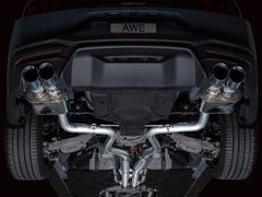 AWE 2024 Ford Mustang GT Fastback S650 RWD SwitchPath Cat-Back Exhaust w/ Quad Chrome Silver Tips