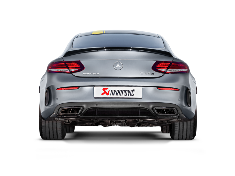 Akrapovic 16-17 AMG C63 Coupe Evolution Line Cat Back (Titanium) w/ Carbon Tips (Req. Link Pipe) (view 2)