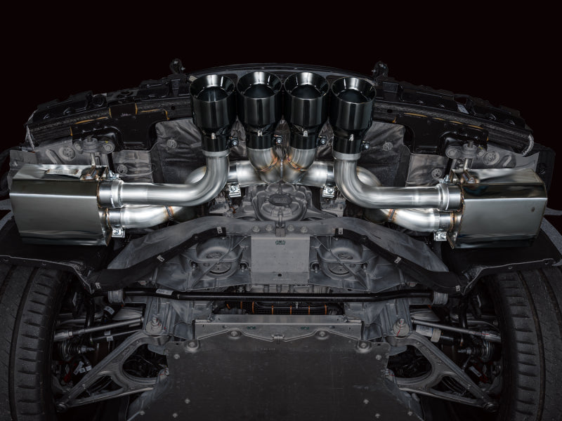 AWE Tuning 2023 C8 Corvette Z06 SwitchPath Cat-Back Exhaust - Diamond Black Tips (view 2)