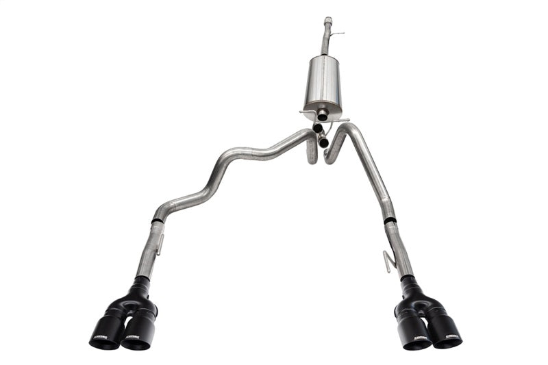 Corsa 19-23 GMC Sierra 1500 Cat-Back Dual Rear Exit with Twin 4in Black Powder Coat Pro-Series Tips Secondary image