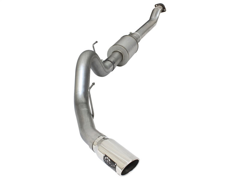 aFe Atlas Exhausts 4in Cat-Back Aluminized Steel Exhaust 2015 Ford F-150 V6 3.5L (tt) Polished Tip Main image