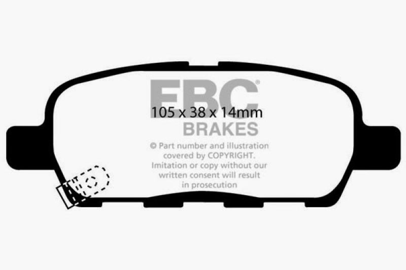 EBC 02 Infiniti G35 3.5 w/o DCS Bluestuff Rear Brake Pads Main image