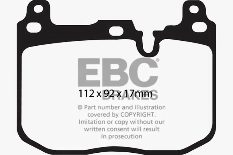 EBC 14+ BMW i8 1.5 Turbo/Electric Yellowstuff Front Brake Pads (view 2)