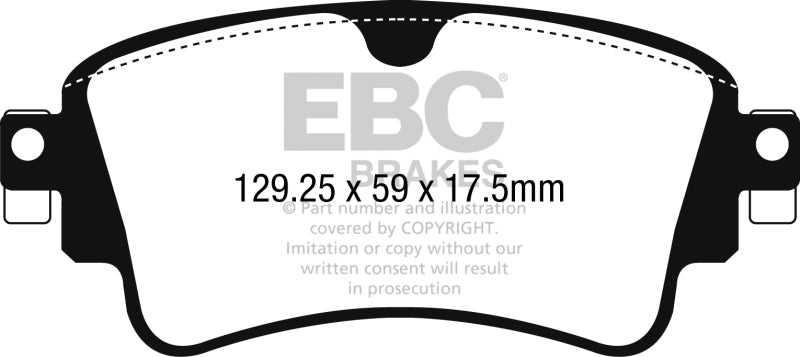 EBC 17-18 Audi A4 / A4 Quattro / A5 Quattro Yellowstuff Rear Brake Pads Main image