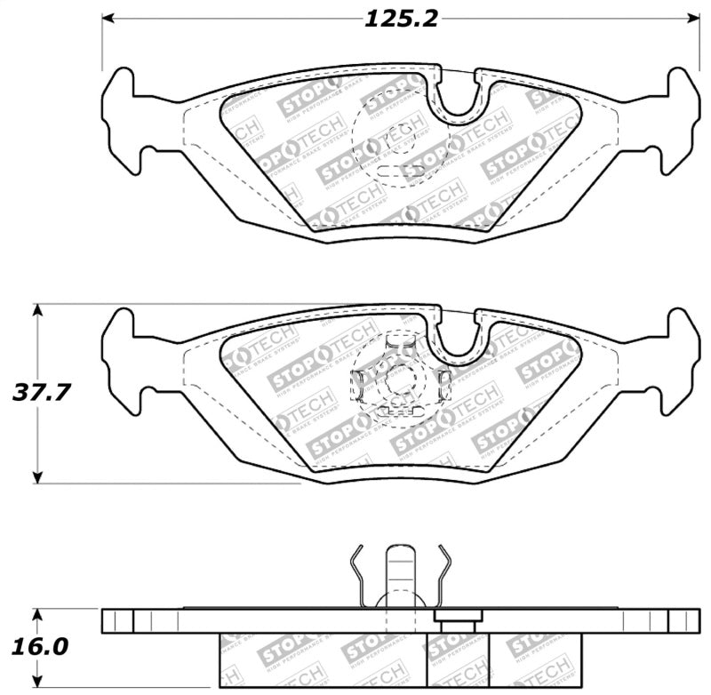 StopTech Performance Rear Brake Pads Main image