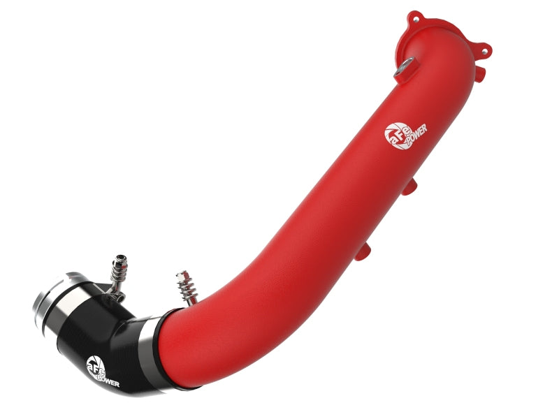 aFe BladeRunner Red 2-3/4in Aluminum Charge Pipe 2021 Toyota Supra GR (A90) I4-2.0L (t) B48 Main image