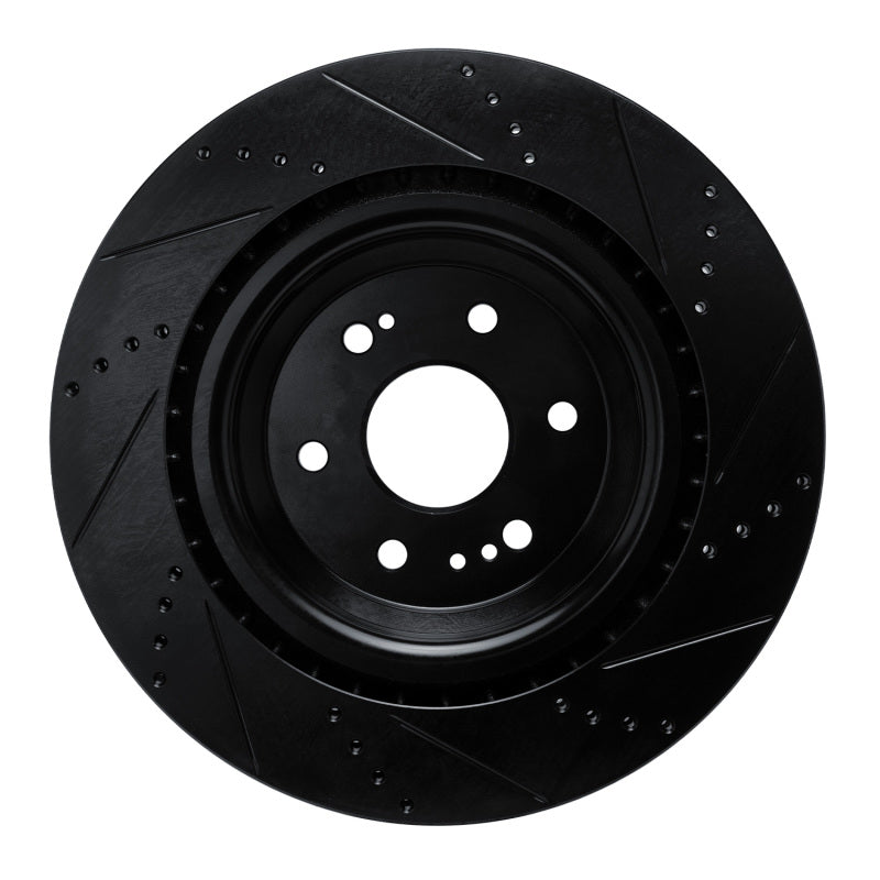 R1 19-25 Cadillac Escalade Front Left Drilled & Slotted Black Brake Rotor Secondary image