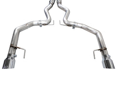 AWE 2024 Ford Mustang GT Fastback S650 RWD Track Edition Cat-Back Exhaust w/ Dual Chrome Silver Tips
