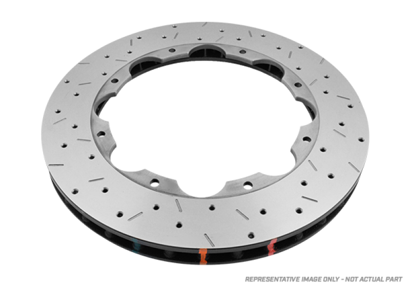 DBA 94-04 Ford Mustang (Cobra Models) Front 5000 Series Drilled & Slotted Ring Main image