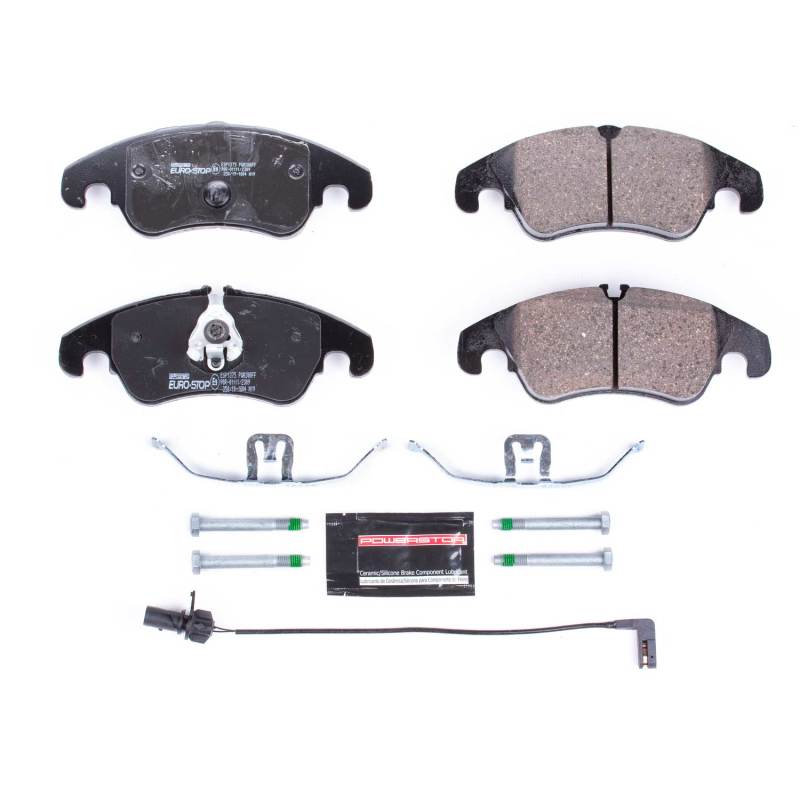 Power Stop 13-16 Audi Allroad Euro-Stop ECE-R90 Front Brake Pads Main image
