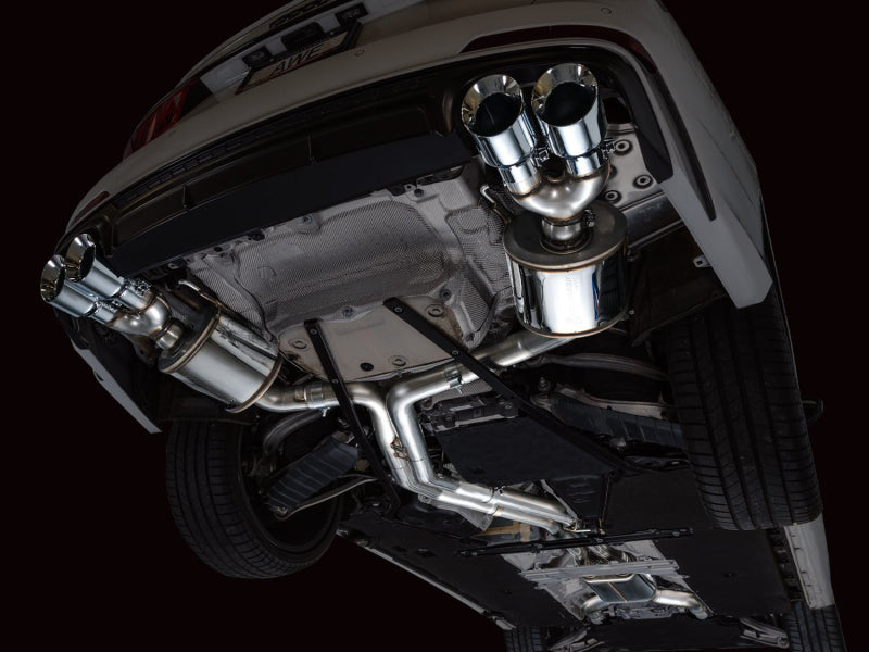 AWE Tuning 19-23 Audi C8 S6/S7 2.9T V6 AWD Touring Edition Exhaust - Chrome Silver Tips (view 3)