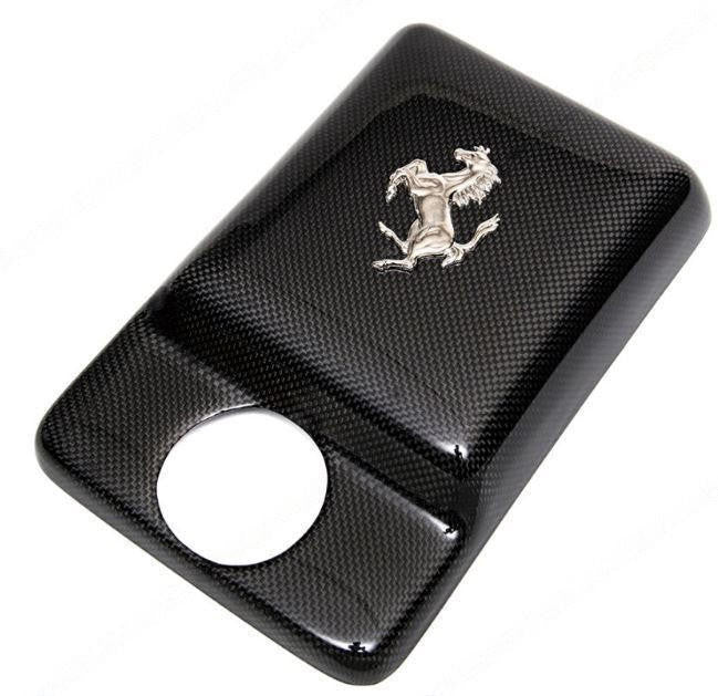 Carbon Fiber Coolant Exclusive Tank Cover with Cavallino 360 Ferrari