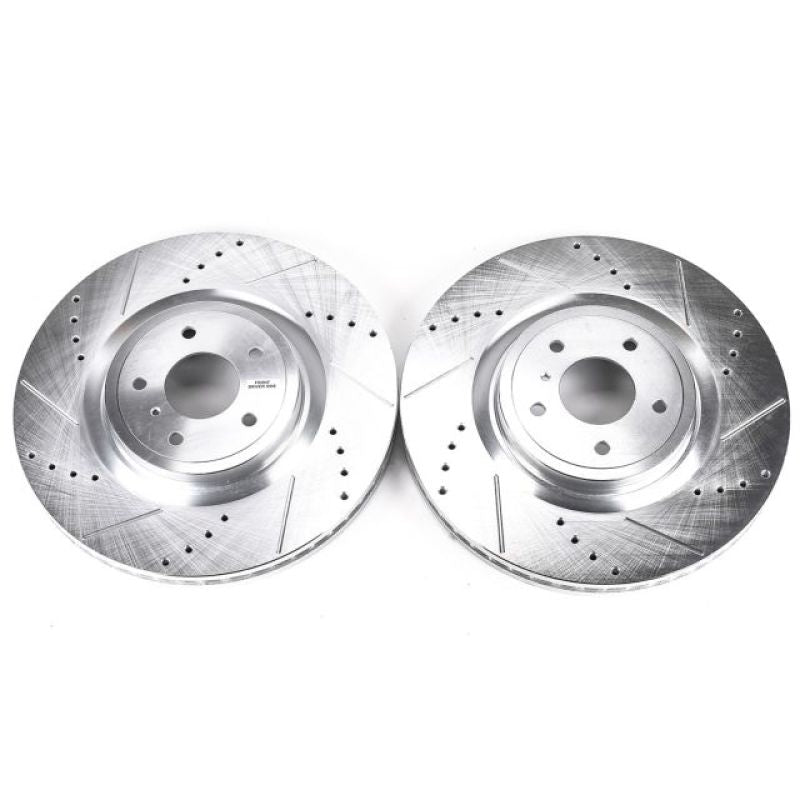 Power Stop 09-13 Infiniti FX50 Front Evolution Drilled & Slotted Rotors - Pair Main image