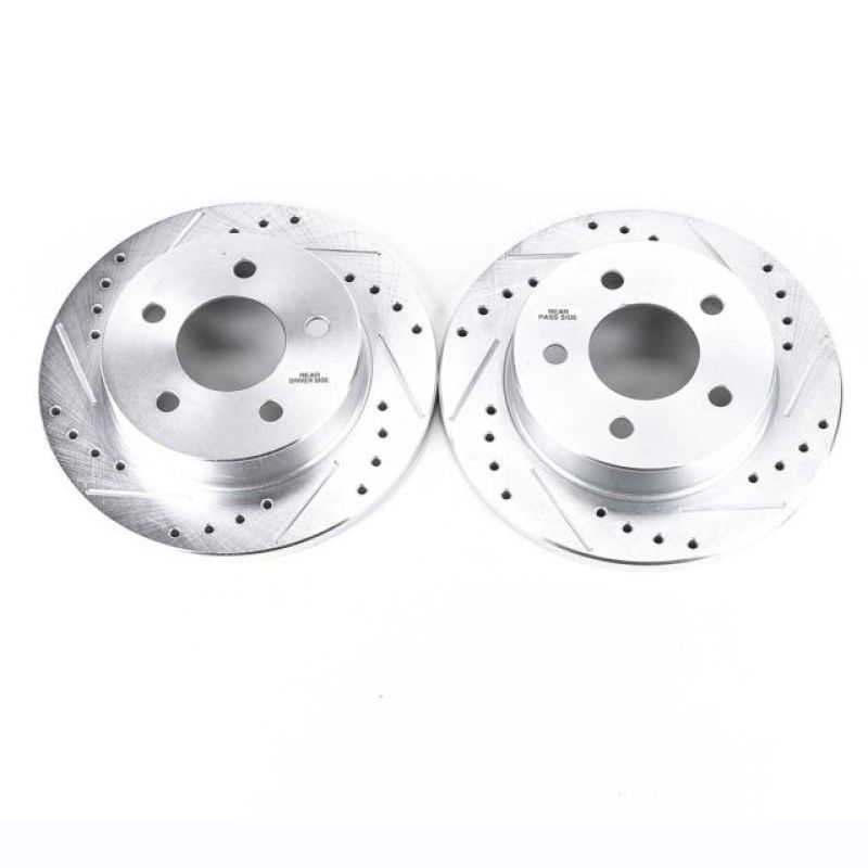Power Stop 94-04 Ford Mustang Rear Evolution Drilled & Slotted Rotors - Pair Main image