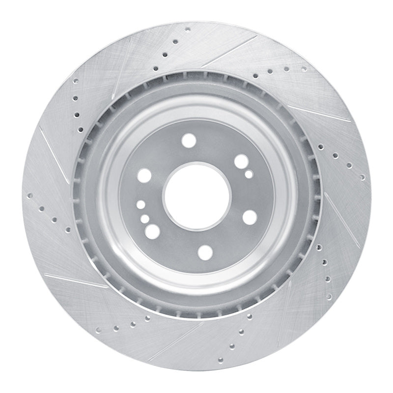R1 14-20 Cadillac Escalade Front Right Drilled & Slotted Silver Brake Rotor Secondary image