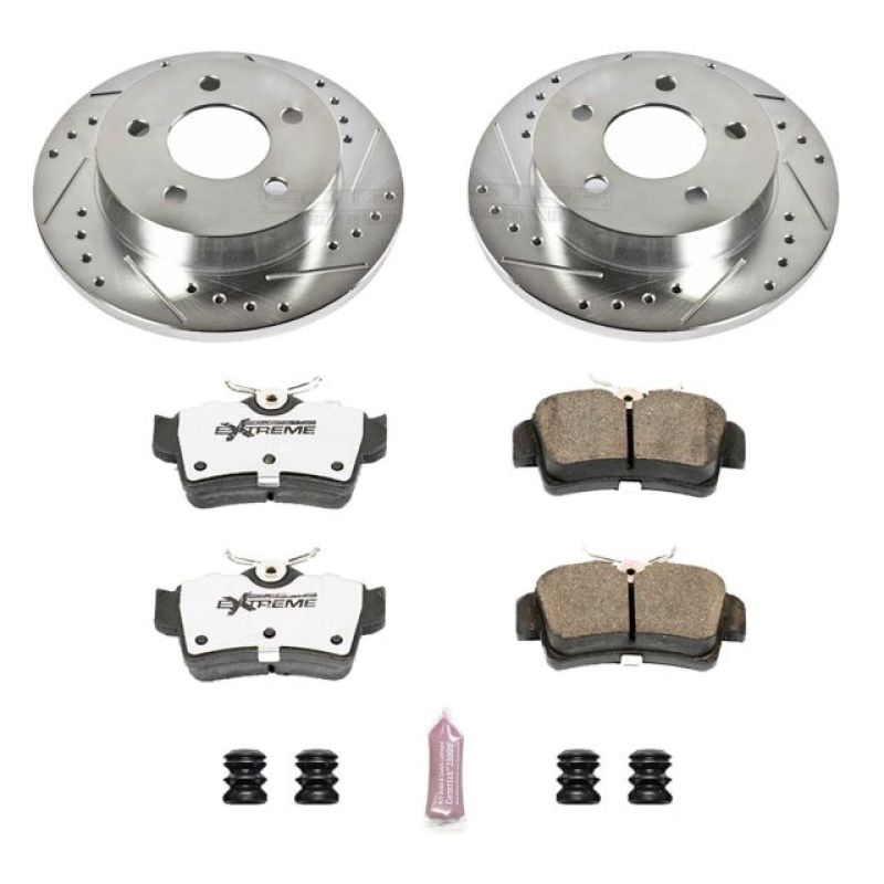 Power Stop 94-04 Ford Mustang Rear Z26 Street Warrior Brake Kit Main image