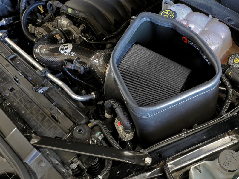 aFe 19-21 GM Trucks 5.3L/6.2L Track Series Carbon Fiber Cold Air Intake System W/ Pro Dry S Filters (view 3)