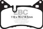 EBC 14 Mercedes-Benz C63 AMG (W204) 6.2 Bluestuff Rear Brake Pads (view 2)