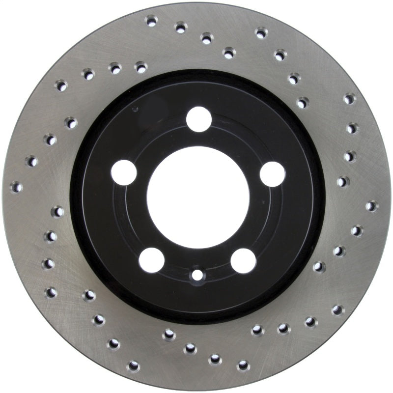 StopTech 03-05 VW Golf GTi (vented rear discs) Drilled Left Rear Rotor Main image