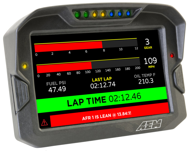 AEM CD-7 Non Logging Race Dash Carbon Fiber Digital Display (CAN Input Only) (view 6)