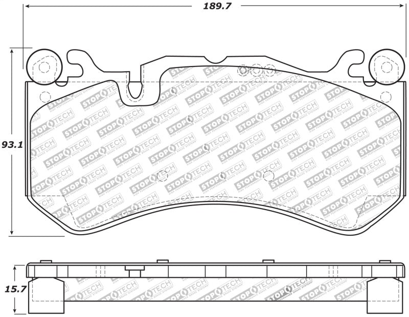 StopTech Mercedes Benz Front Performance Brake Pads (view 2)