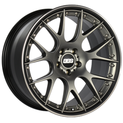 BBS CH-RII 22x10.5 5x112 ET18 / 66.5 CB Satin Platinum Center Black Lip SS Rim Protector Wheel