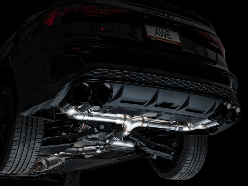 AWE Tuning 22-24 Audi 8Y S3 Track Edition Exhaust - Diamond Black Tips (view 3)
