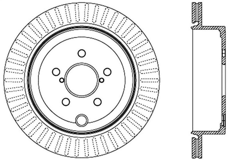StopTech Power Slot 13 Scion FR-S / 13 Subaru BRZ Rear Left Slotted Rotor Main image