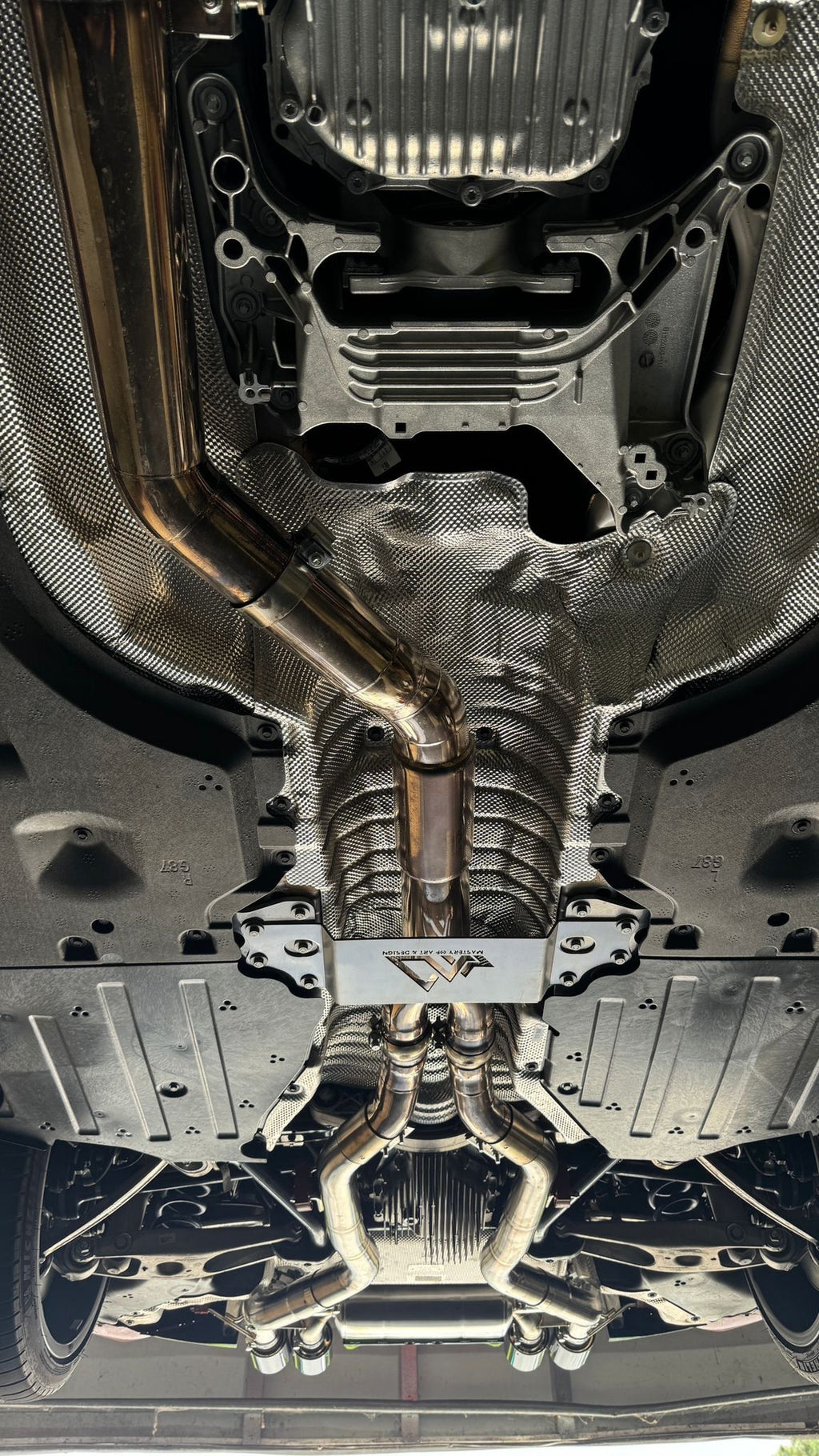 MAD BMW G87 M2 S58 Resonated Single Midpipe (Brace Included)