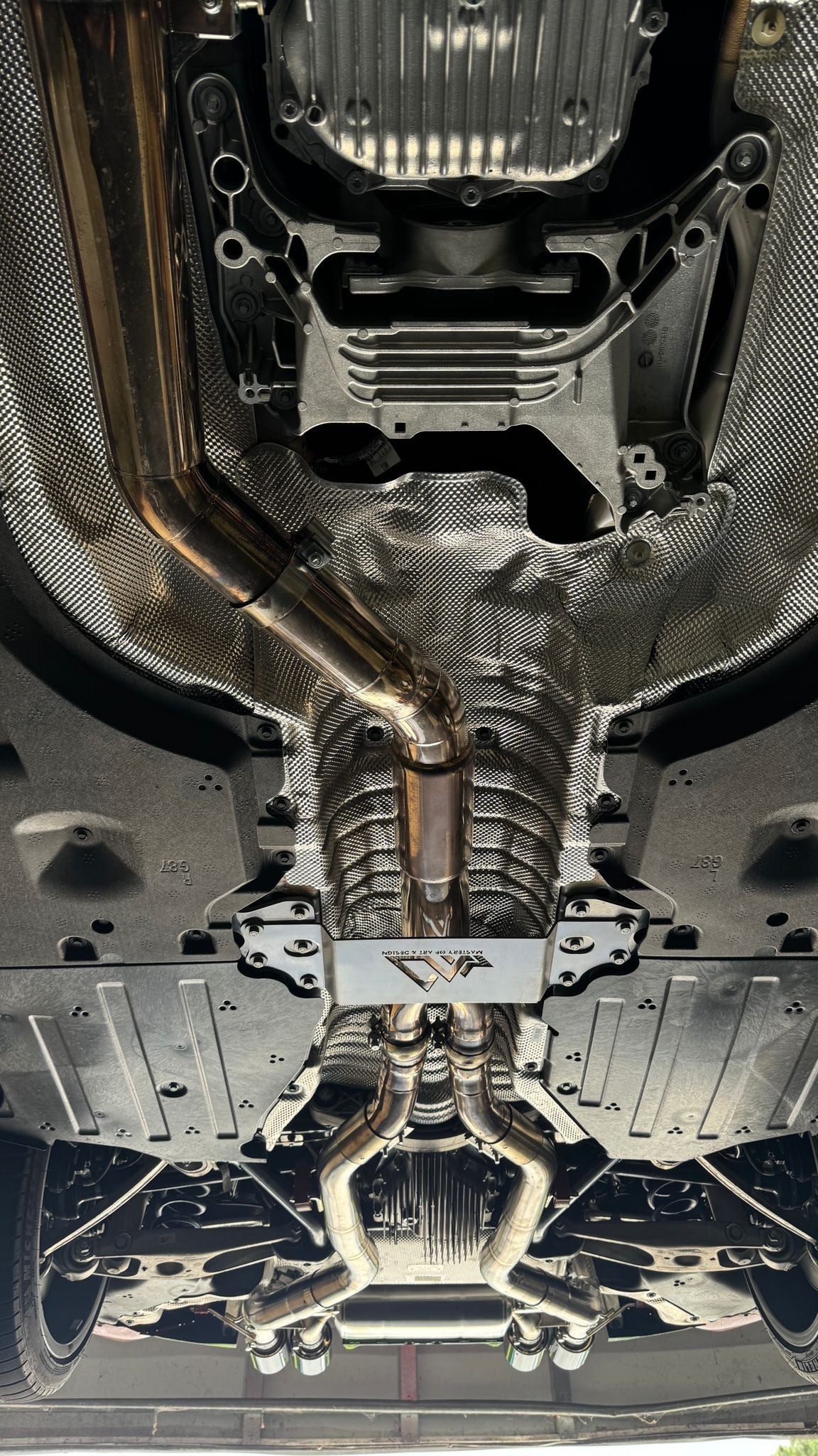 MAD BMW G87 M2 S58 Resonated Single Midpipe (Brace Included)