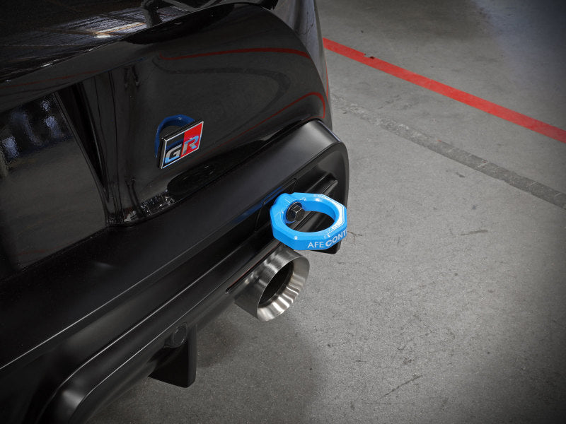 aFe Control Rear Tow Hook Blue 20-21 Toyota GR Supra (A90) (view 2)