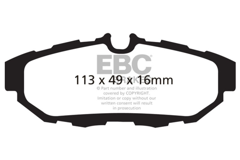 EBC 10-14 Ford Mustang 5.0 Bluestuff Rear Brake Pads (view 2)