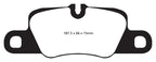EBC 12-15 Porsche 911 (991) (Cast Iron Rotor only) 3.8 Carrera S Redstuff Rear Brake Pads (view 8)