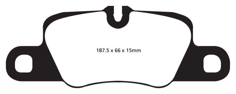 EBC 12-15 Porsche 911 (991) (Cast Iron Rotor only) 3.8 Carrera S Redstuff Rear Brake Pads (view 8)
