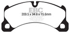 EBC 10+ Porsche Cayenne 3.6 Yellowstuff Front Brake Pads (view 3)
