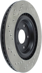 StopTech 12 Audi S4 Rear Left Drilled Rotor (view 4)