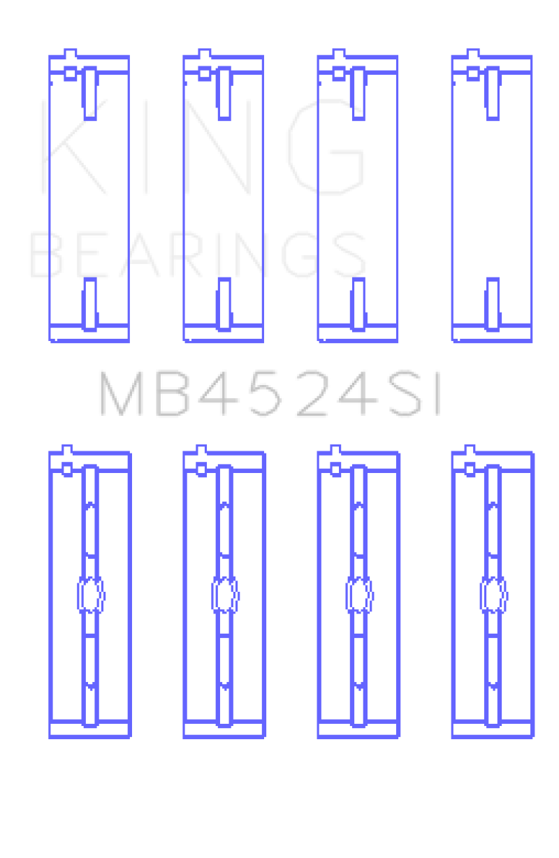 King Nissan VR38DETT / VQ35HR / VQ37HR (Size +0.50mm) Crankshaft Main Bearing Set (Set of 4) Main image