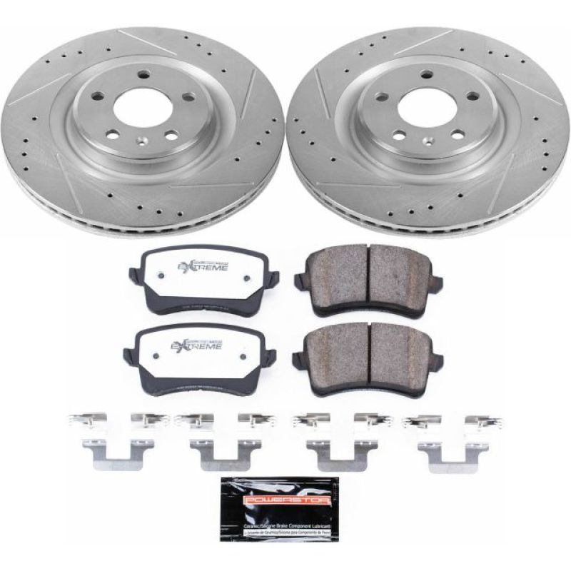 Power Stop 13-17 Audi Q5 Rear Z26 Street Warrior Brake Kit Main image