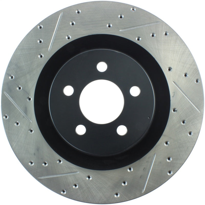 StopTech SportStop 06-09 Chrysler SRT-8 Front Right Drilled & Slotted Rotor Main image
