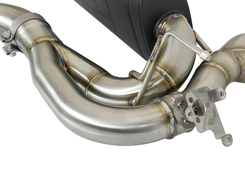 aFe MACH Force-Xp 2-1/2in SS Axle Back Exhaust w/Black Tips 15+ BMW M3/M4 (F80/F82) L6 3.0L (tt) S55 (view 4)