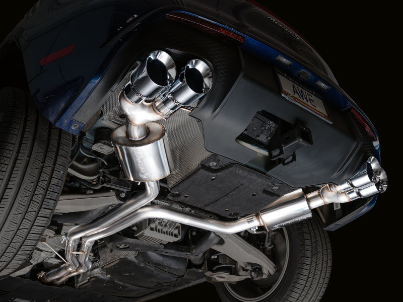 AWE Tuning 2022+ Porsche Macan 2.9TT Touring Edition Cat-Back Exhaust w/ Chrome Silver Tips (view 5)