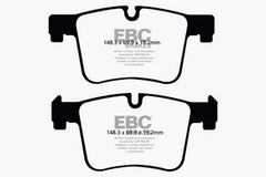 EBC 11+ BMW X3 2.0 Turbo (F25) Greenstuff Front Brake Pads