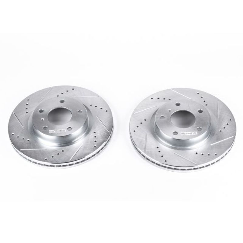 Power Stop 03-05 Infiniti G35 Front Evolution Drilled & Slotted Rotors - Pair Main image