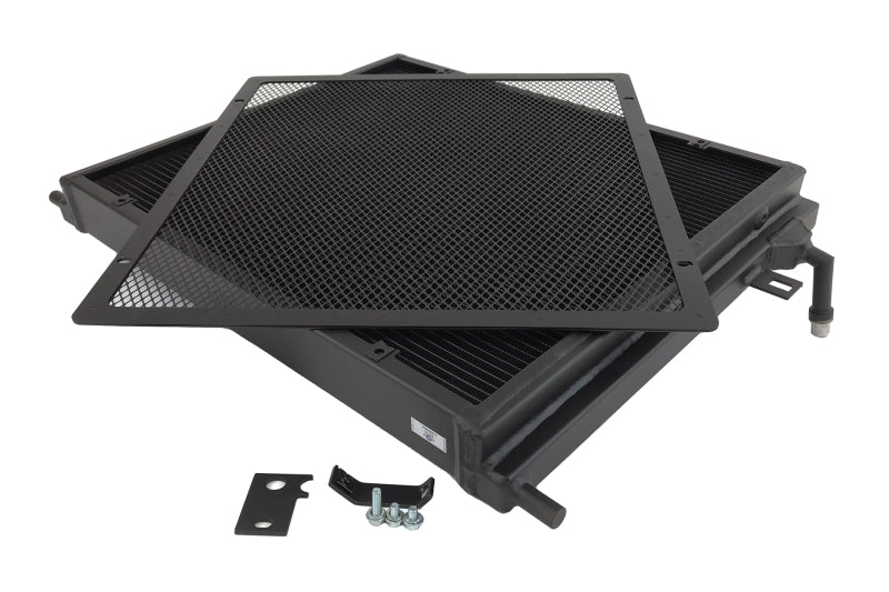 CSF BMW B58/B48 Front Mount Triple-Pass Heat Exchanger w/Rock Guard - Black (view 4)
