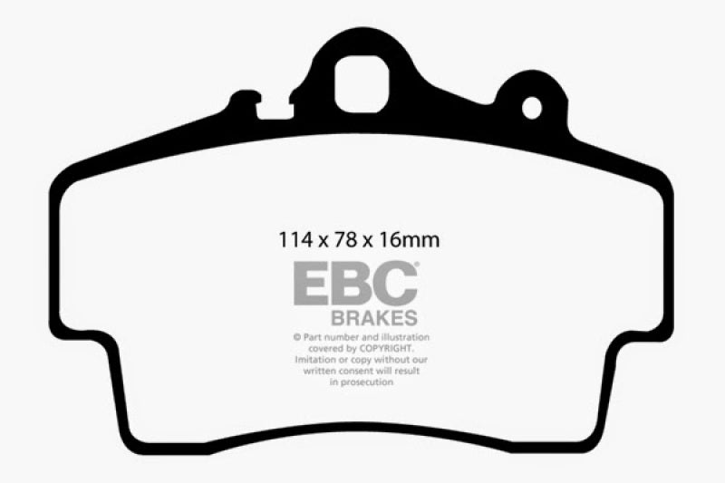 EBC 97-99 Porsche Boxster (Cast Iron Rotors only) 2.5 Yellowstuff Front Brake Pads Main image