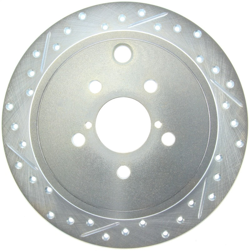 StopTech Select Sport 09-13 Subaru Forester Slotted and Drilled Right Rear Rotor Main image